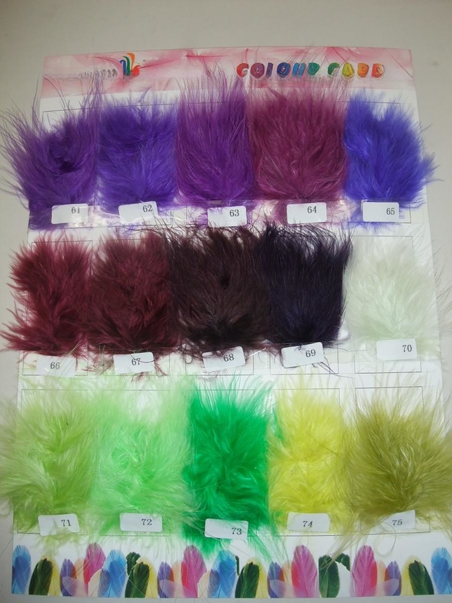 Goose Feather Hair Decoration Wire Accessory and Coque Flower Mount with Stripped Hackle
