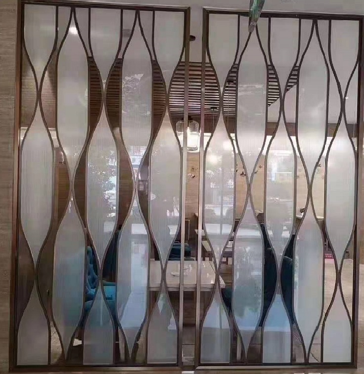 Metal interior sliding dividers movable glass room divider