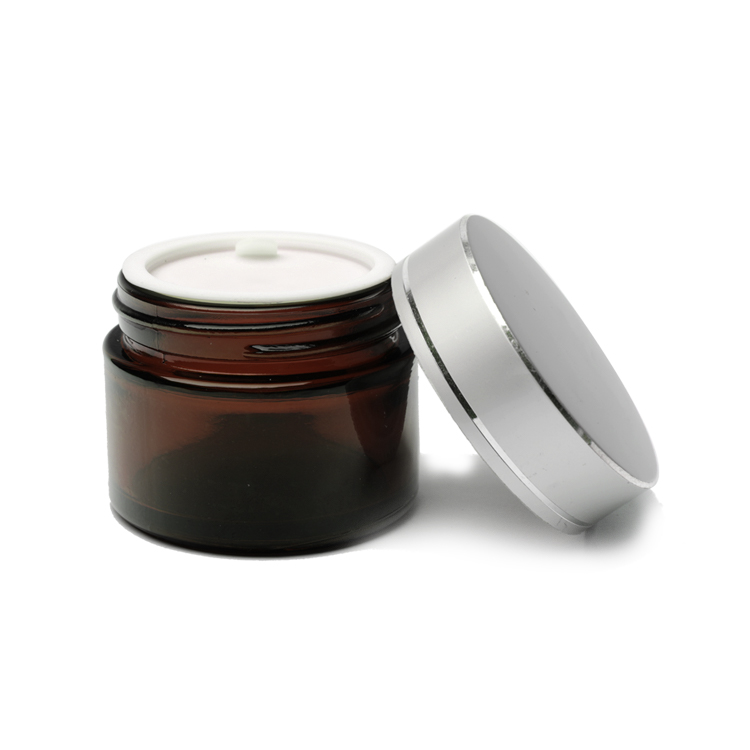 Skin Care Cosmetic Glass Jar Custom Color Painting Packaging Jar Container 20G 50G