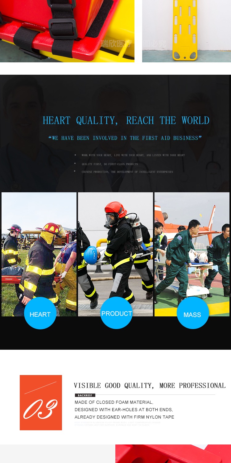 Class I Safety Standard Adjustable Head Immobilizer for Spine Board High Strength