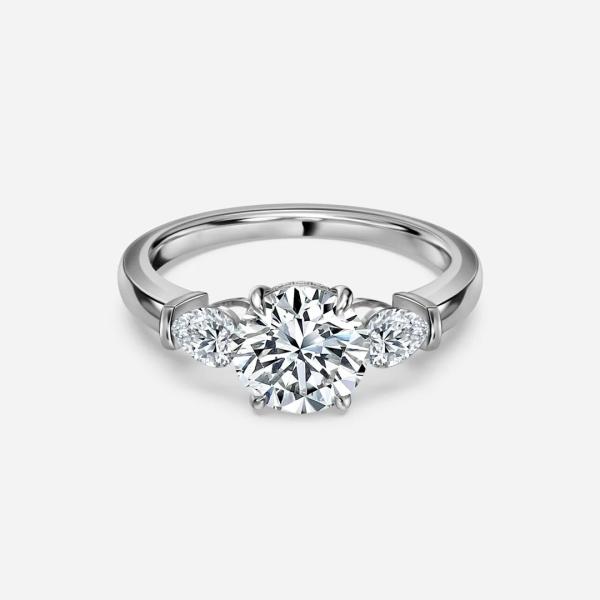 2 Carat Lab Grown Diamond Ring Prong Setting Lab Grown Diamond Wedding Band