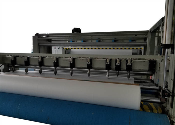 Blue Nonwoven Winding Cutting Machine Encoder Controlled