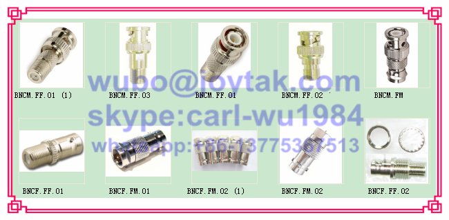BNC male to F male coaxial adapter BNC female to F female coax adaptor