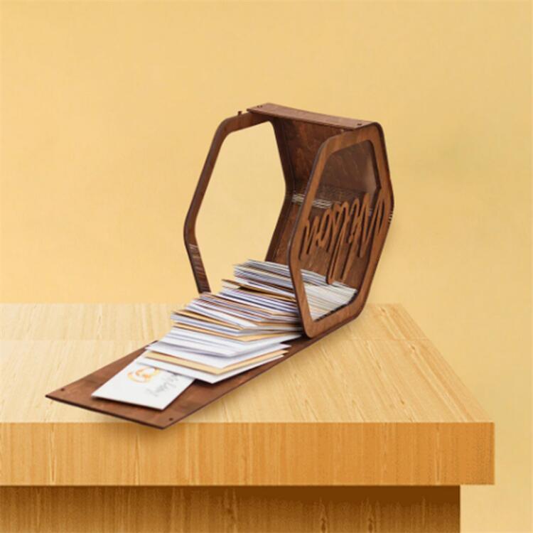 Amazon hot sale wooden wedding card storage box with PVC window ,gift card storage box