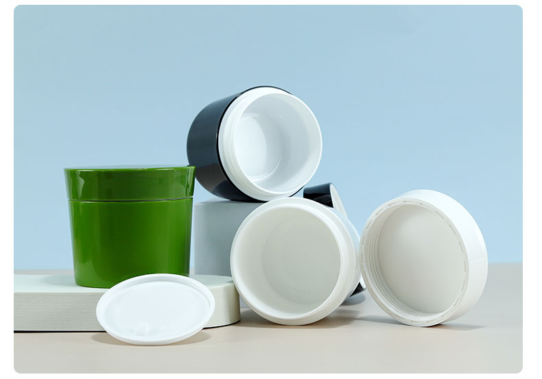 Other Cosmetic 100ml 200ml Custom Capacity Round Plastic Cosmetic Cream Jar with Repeatable Filling and Plastic Cap