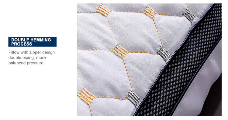 1.5-2 Kg Hilton Pillow Double Line Custom and Soft Hotel Bed Pillows for Hot Discounts