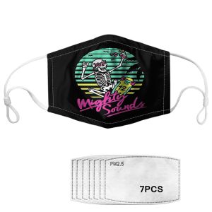 Adjustable Elastic Earloop Printed Reusable Face Mask