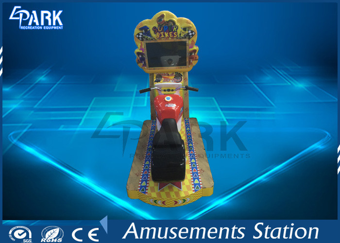 Indoor Coin Operated Little Motor Racing Game Machine With 22 Inch Screen