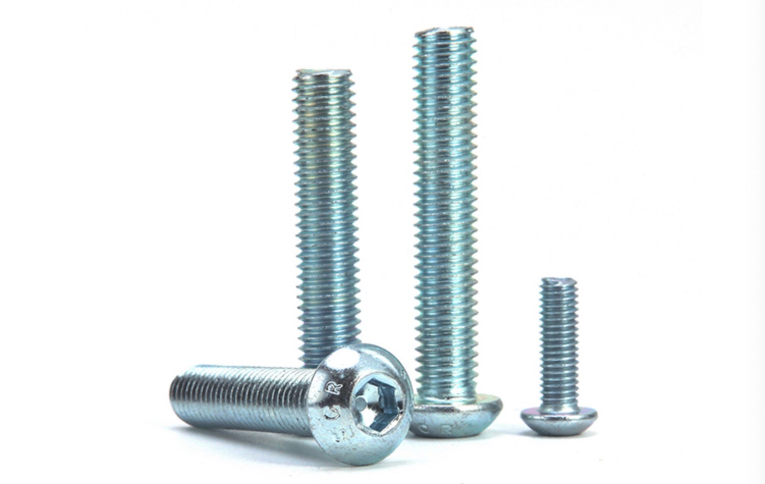 White Zinc Plated Hex Socket Head Screw Class 10.9 ISO7380 Standard