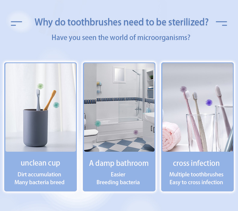 Disinfection and Mouthwash 2-in-1 Cup Wireless Charging Portable Travel Vibration Sonic Electric toothbrush