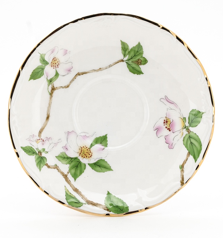 Tableware Gift Ceramic Tea Cup And Saucer Porcelain Serving For One