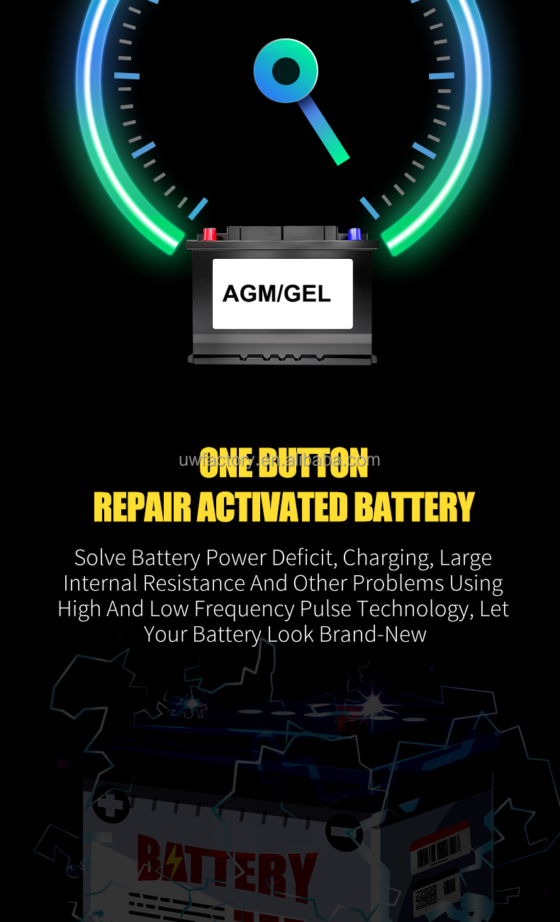 FCP Function 12V 10A Newest Pulse Repair Battery Charger for Fast Charging Lead Acid Batteries