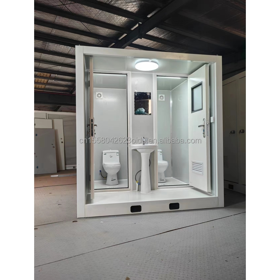 Flat Pack Container for Portable Outdoor Toilet Modified Shipping Container Style Made of Steel and Sandwich Panel