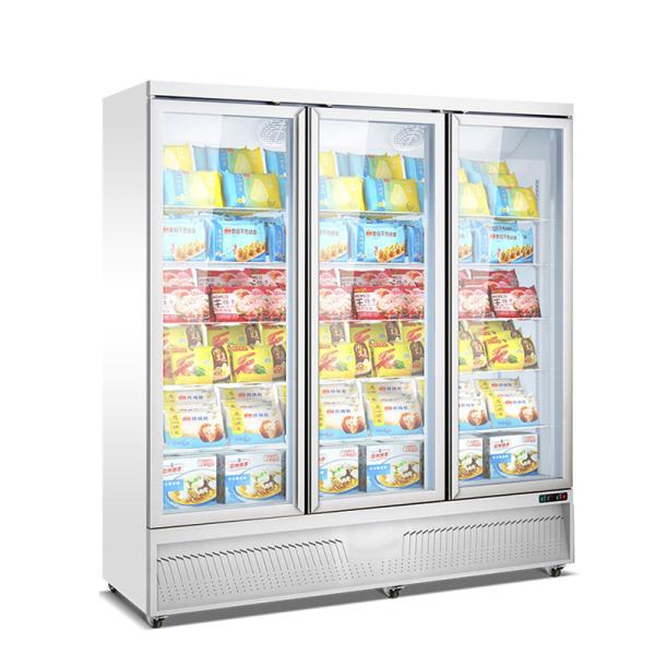 Wholesale commercial supermarket 3 glass doors upright display fridge refrigerat