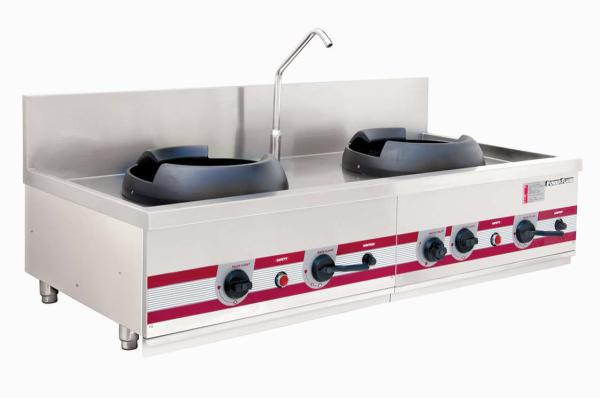 Table Top Wok Range Jet Burner Type Chinese Cooking Stove 1500 x 700 x (350+200)