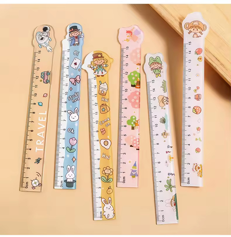 Soft Cartoon Shatterproof Straight Edge Ruler Bendable Ruler 30cm/12inch