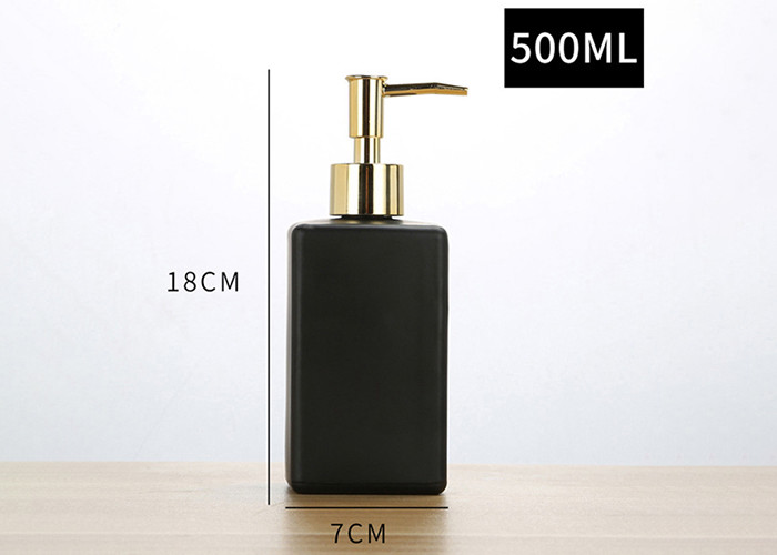 Square Empty Glass Jars Empty Hand Sanitizer Bottle With Pump ISO9001