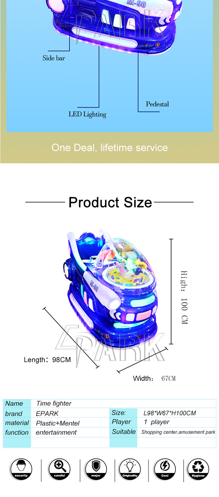 220v Time Fighter Coin Operated Kiddie Rides Video Entertainment Equipment