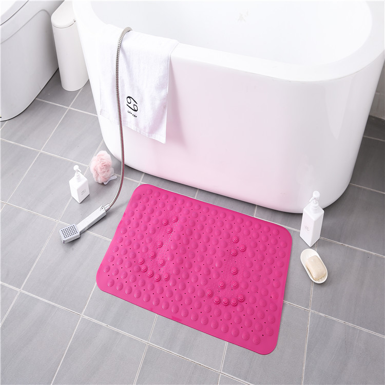 PVC Anti Slip High Strength Suction Shower Foot Massage Bath Mat