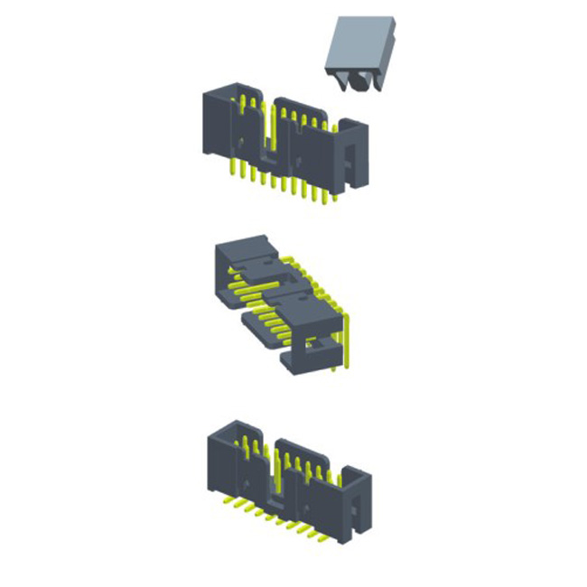 Box Straight 2.54 Mm Pitch Header Height 9.4 Mounted On PC Board
