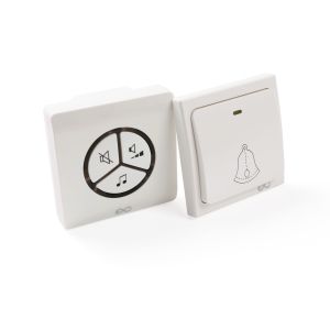 No Battery Wireless Door Bell Waterproof Plug-in Wall Socket Push Switch Button