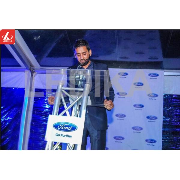 Quality Lecture Podium Aluminum Square Truss / Triangle Tilted Truss Customized Length for sale