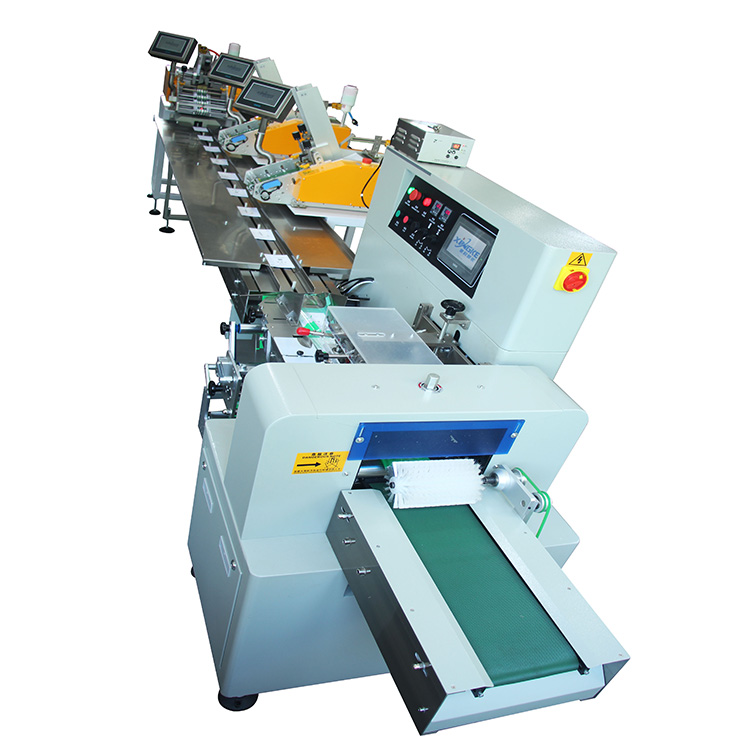 Fully Automatic Sealing Filling Packing Bag Manual Paper Paging Handbook Cards Packaging Machine With Coding Machine