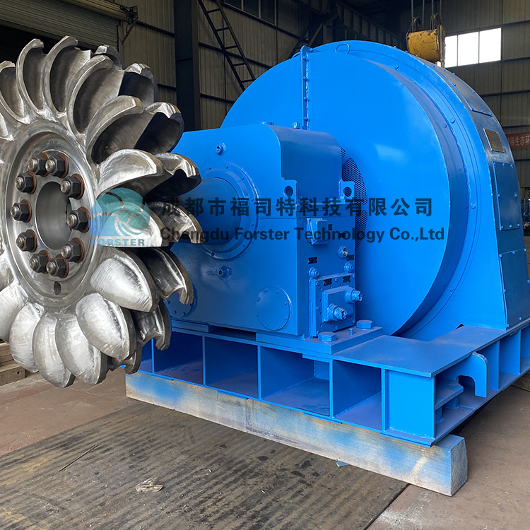 50m Power Plant 1000KW Pelton Turbine Generator