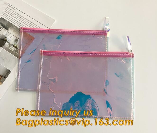 Plastic Bag OEM Custom PVC Loop Handle Image Printed Plastic Shopping Bag,Promotional Clear Waterproof Plastic Cosmetic
