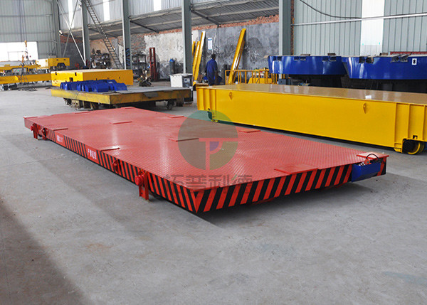 Heavy Die transfer Car Electric Motor Driven Rail Flatbed Transfer Trolley For Industry Foundry Parts Handling