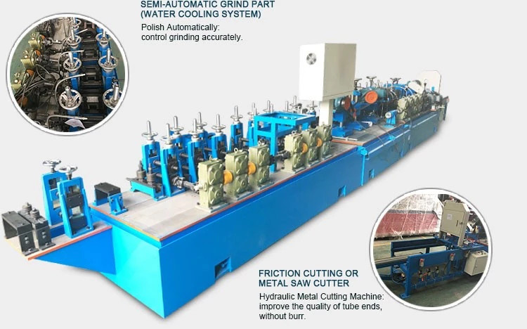 Straight Seam ERW Tube Welding Line , DB16mm Round Or Rectangular Pipe Milling Machine
