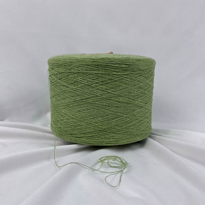 NE 24s/26s Green Cotton Polyester Blended Yarn Recycled Cotton Yarn For Circular Knitting