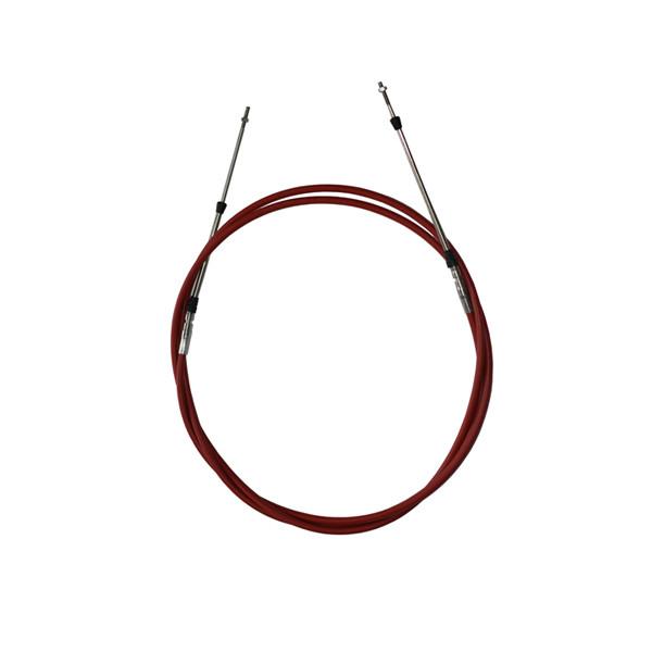 Marine Boat Throttle Shift Control Cable Has Red Jacket With Stainless Steel