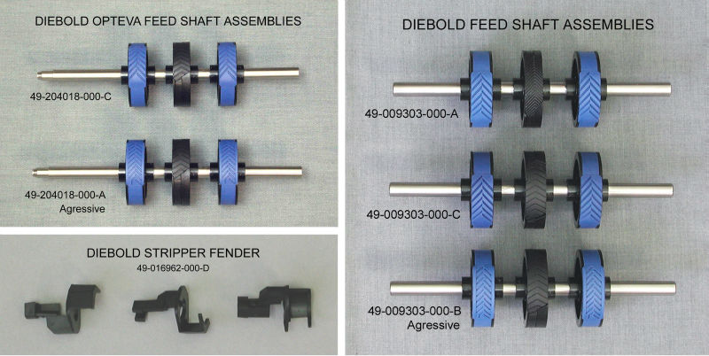 Fintech DN 200 DN250 DN550 DN220 Diebold 49-204018-000-A Opteva aggressive Feed Roller Rubber
