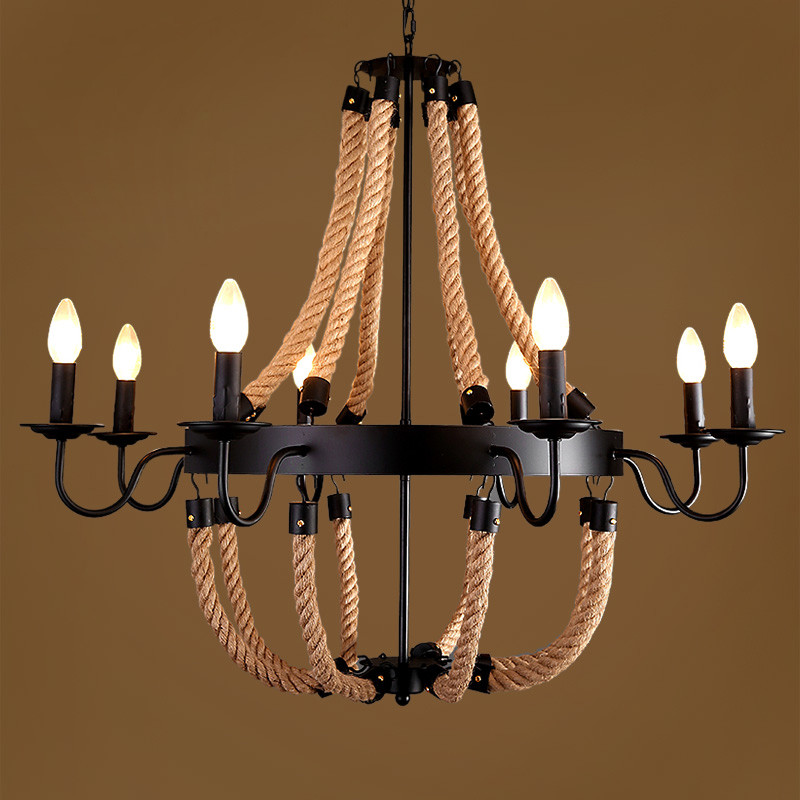 Vintage woven pendant light for Kitchen Dining room Lighting Fixtures (WH-VP-14)