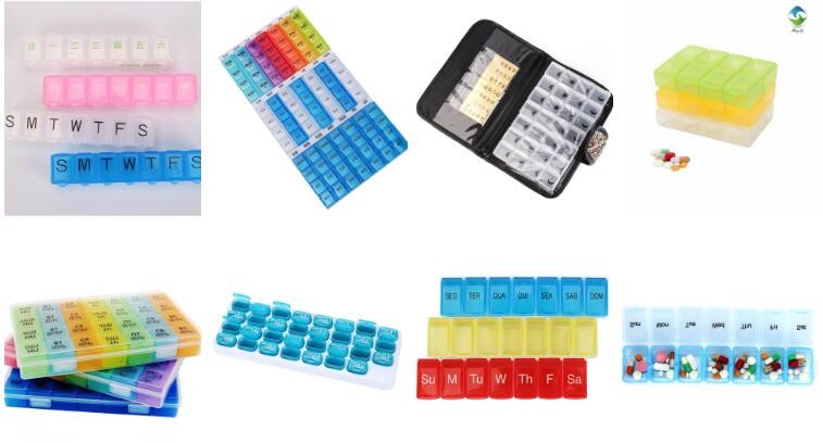 Portable Creative style foldable travel plastic cup with pill case, Random color creative travel cup with pill case for