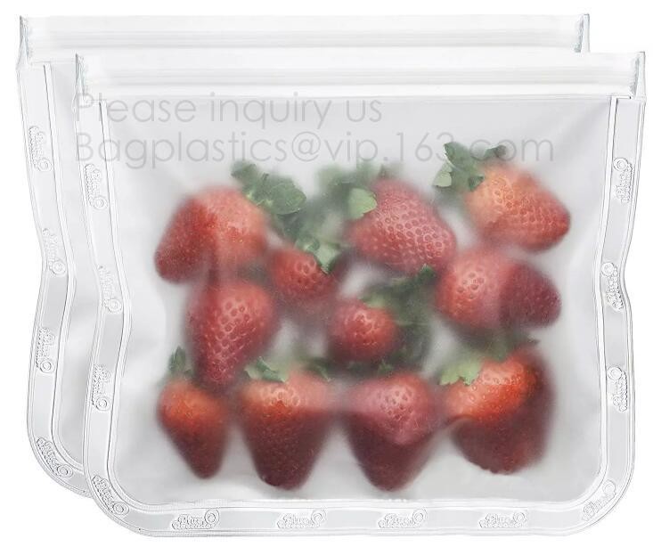 Reusable Silicone Food Storage Bag Washable Silicone Fresh Bag for Fruits Vegetables Meat Preservation bagplastics bagea
