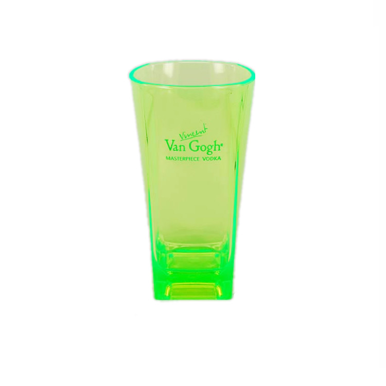 Square PS Plastic Drinking Glass For Water And Juice 230ml