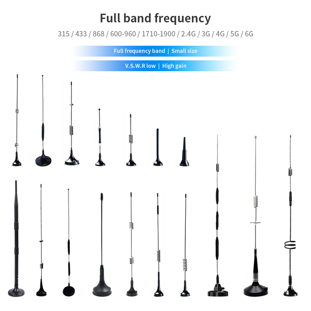 High Gain Outdoor Wireless Spring Helical Loop 433mhz Antenna with Magnetic Mounting