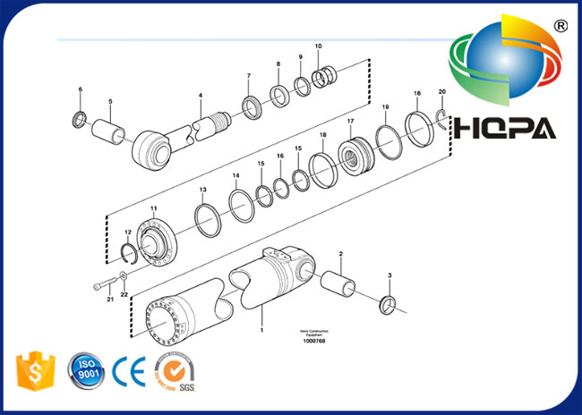 VOLVO Loader L110E L120E Bucket Tilt Cylinder Seal Kit VOE11708833