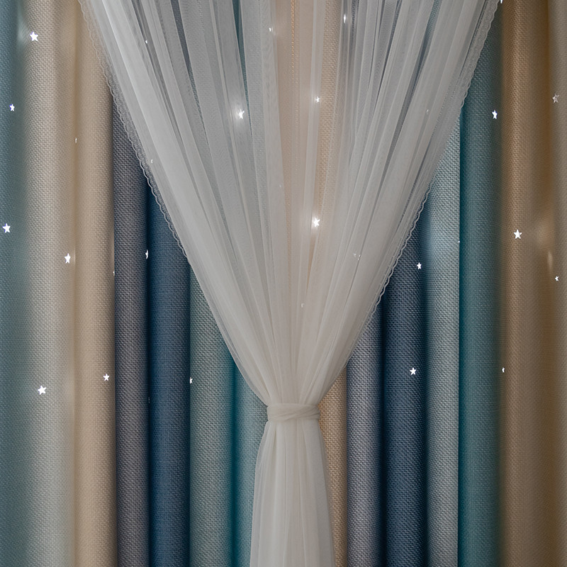 Window Drapes 100% Polyester Curtain Fabric Blackout Elegant Window Curtains