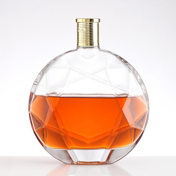 Collar Material Aluminum Plastic PP 500ml Custom Top Grade Glass Bottle for