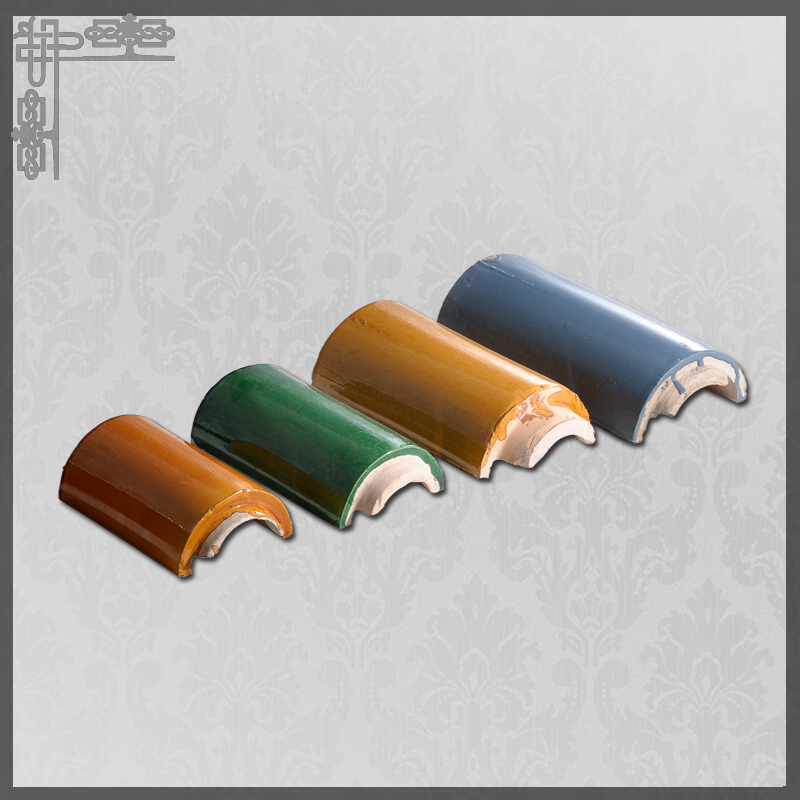 Chinese Gazebo Green Glazed Roof Tiles Terracotta Handmade Tea House Garden
