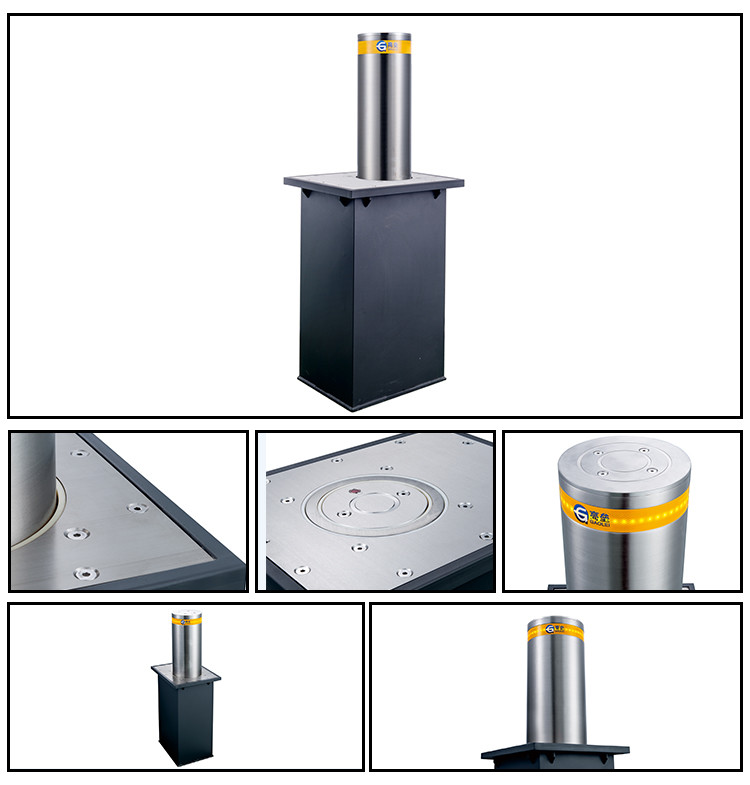 Dia 219mm In Ground Bollard 1500 Cycles / Day 3s Raise Hydraulic Security Bollards