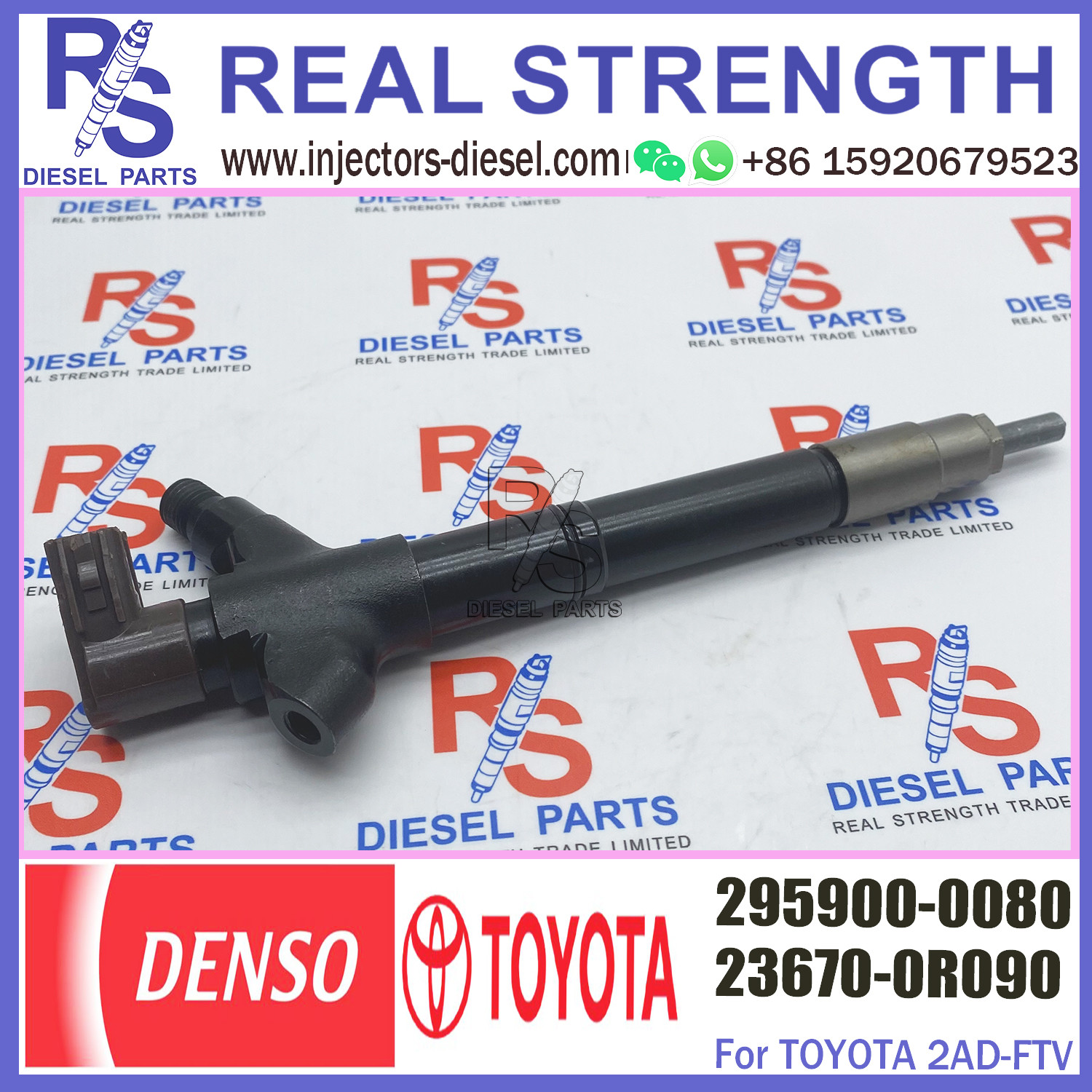 Common rail Diesel Fuel Injector 295900-0080 for TOYOTA 23670-26060 23670-0R090