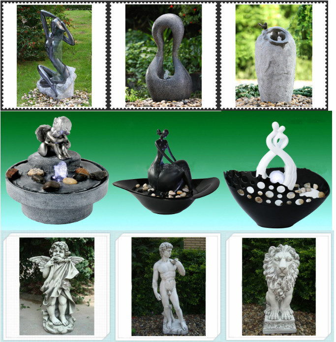 Graceful Hugging Couple Outdoor Indoor Garden Statue Decorative Large Fiberglass Fountains in Marble Colo 47" Height
