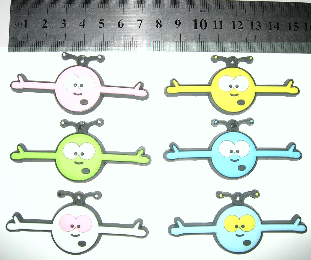 Various Shapes Multicolor Custom PVC Keychains For Gifts / Souvenir