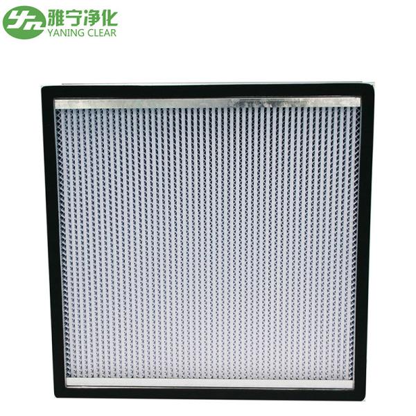 Fiberglass Air Filter Media Deep Pleated HEPA Filter With SS Frame / Aluminum
