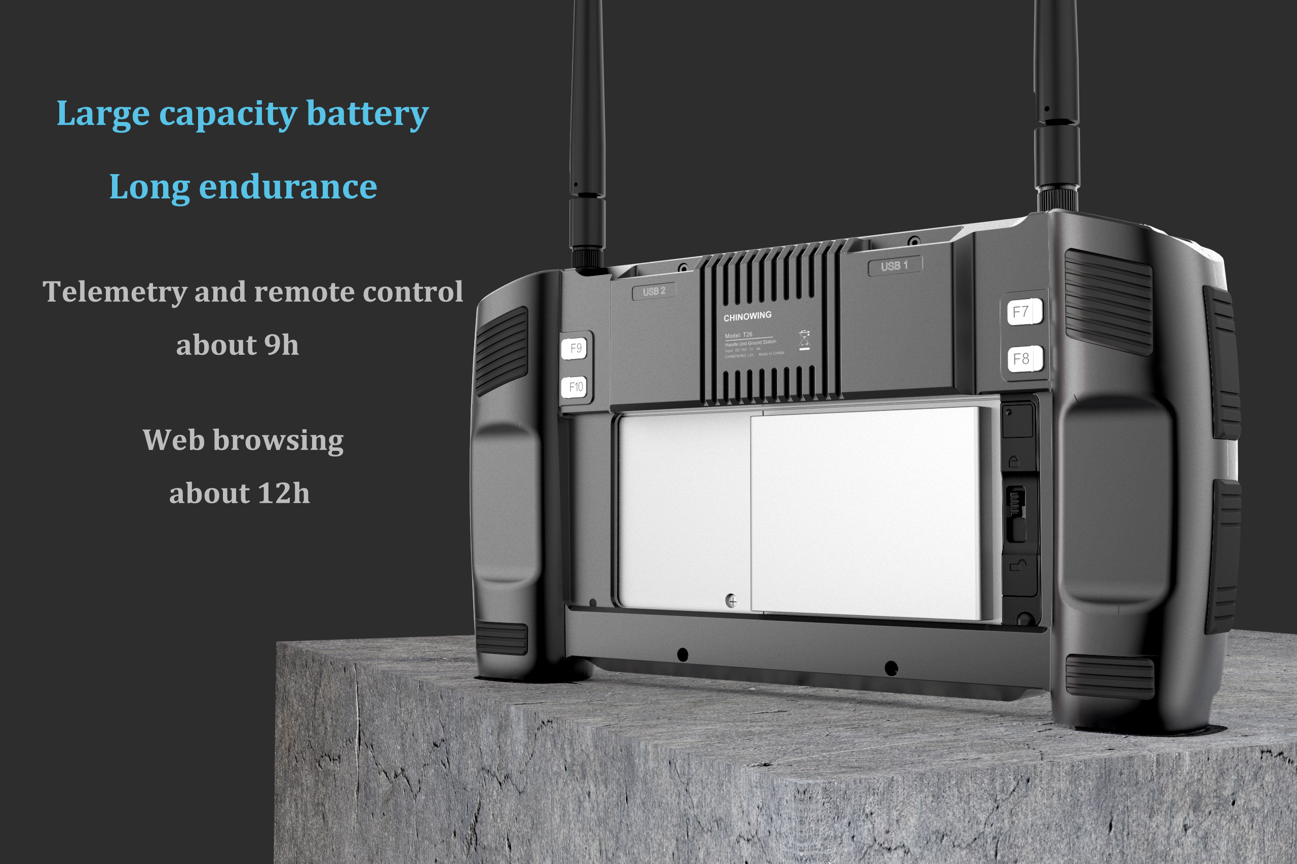 IP65 grading Drone Controller With Screen aluminum alloy shell