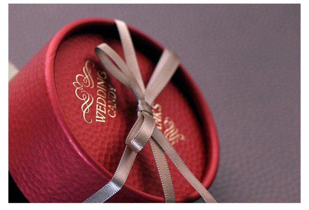Custom Logo Recyclable Truffle Packaging Round Cardboard Chocolate Box Favors Gift For Wedding Souvenirs